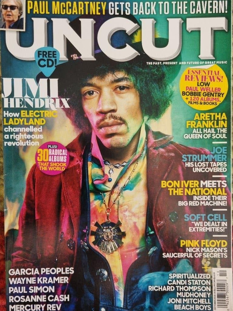 UNCUT 10-2018 Hendrix Mason Spiritualized Soft Cell Franklin, Ophalen of Verzenden, Zo goed als nieuw, Muziek, Film of Tv