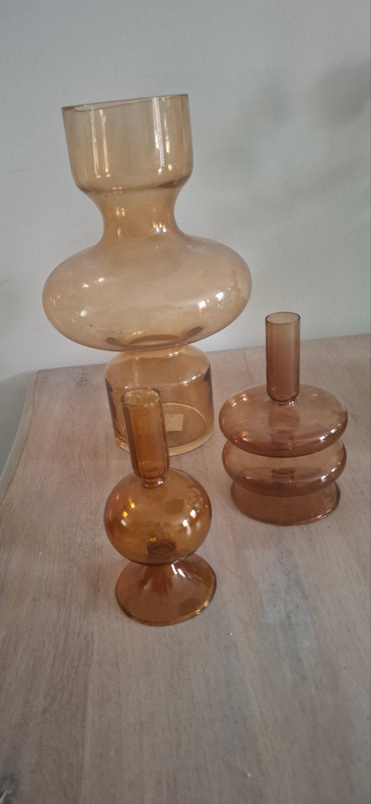 Vaas met 2 kandelaars, Antiek en Kunst, Antiek | Glas en Kristal, Ophalen