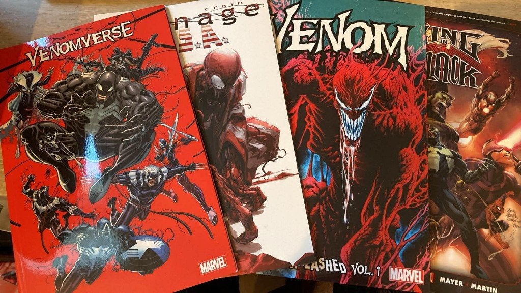 Venom en Carnage Comics stripboeken Engels, Boeken, Strips | Comics, Meerdere comics, Verzenden, Gelezen, Europa