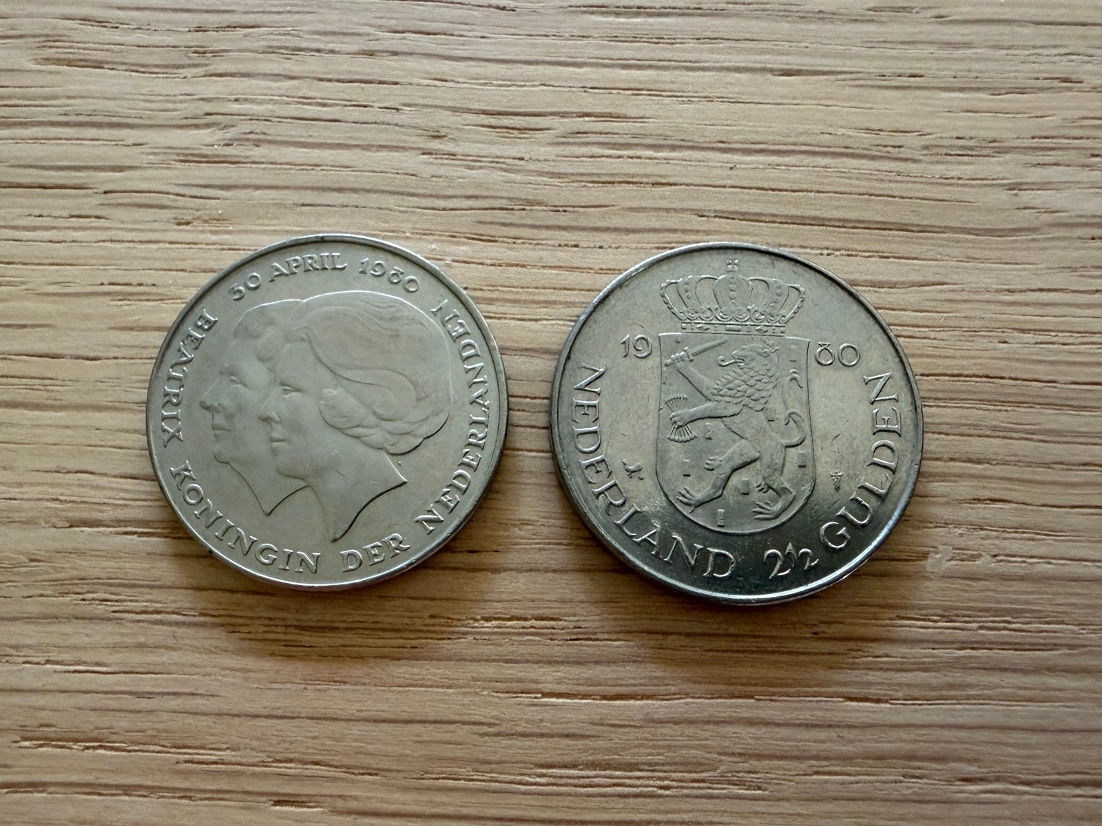 Rijksdaalders dubbele kop - 1980, Ophalen of Verzenden, Koningin Juliana, 2½ gulden, Losse munt