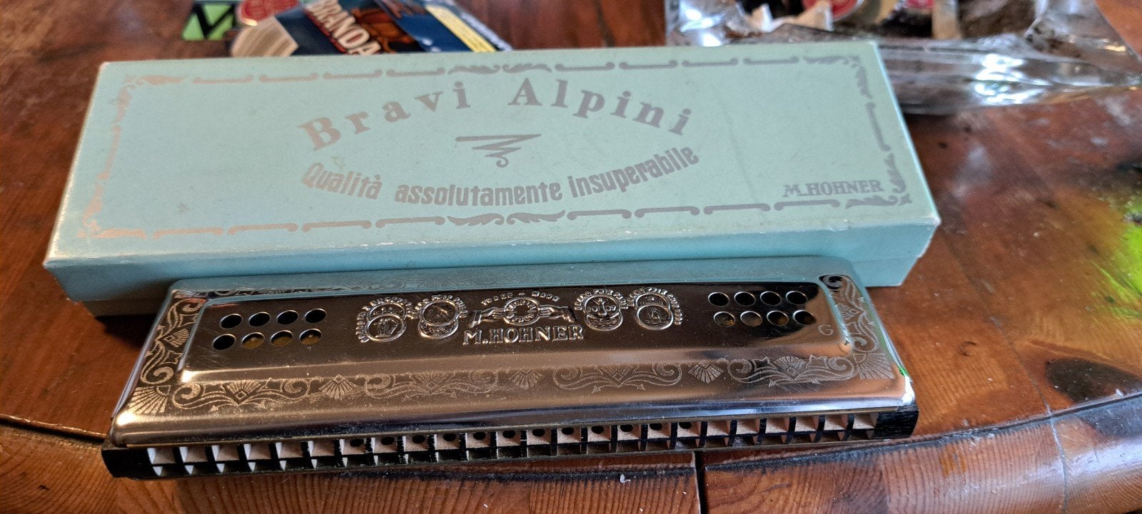 Mondharmonica M. Hohner Bravis Alpini met doos, Muziek en Instrumenten, Ophalen of Verzenden, Zo goed als nieuw