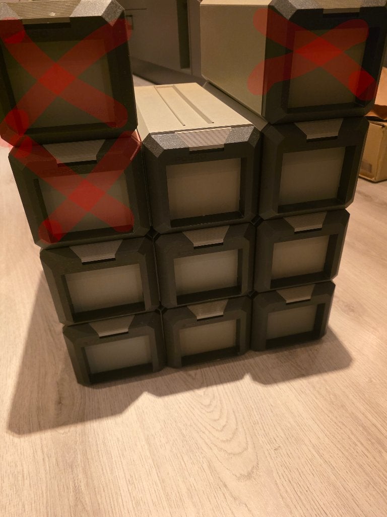 Posso Media Box CD boxen, set van 8, modulair, 13 CD's elk, Kunststof, 75 tot 150 discs, Ophalen of Verzenden, Zo goed als nieuw