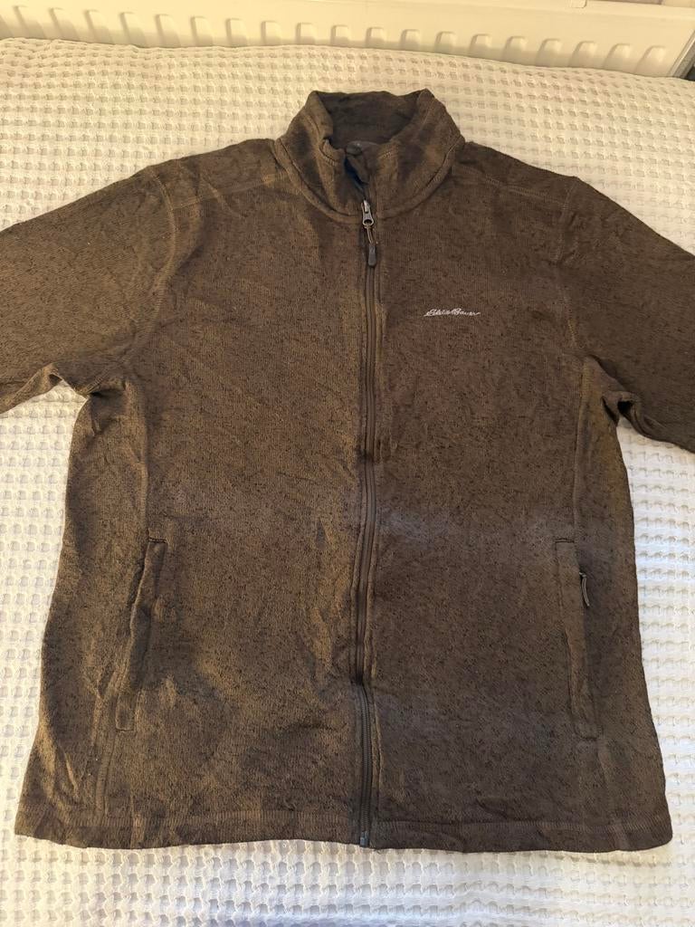 Vintage Eddie Bauer Fleece Vest - Bruin, Ophalen of Verzenden, Gedragen, Maat 52/54 (L), Bruin