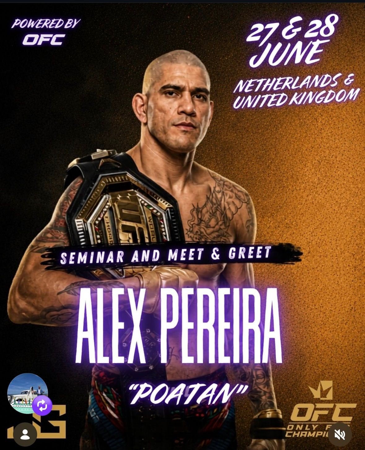 2 kaartjes meet & greet Alex Pereira zondag 28 juni, Tickets en Kaartjes, Twee personen, Juni