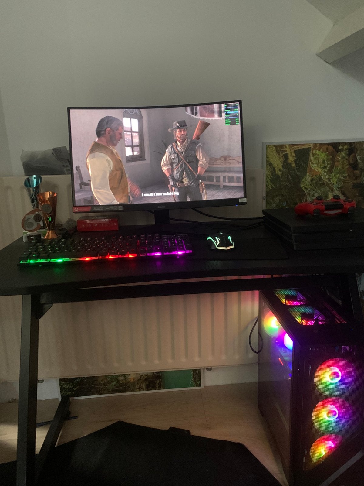 Complete Game PC Setup + 165Hz Monitor, Computers en Software, Desktop Pc's, Ophalen, Gebruikt, Gaming, HDD