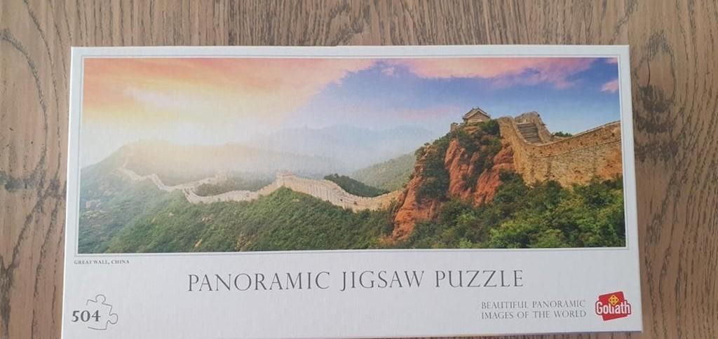 Panoramische Legpuzzel Chinese Muur - 504 stukjes, Ophalen of Verzenden, 500 t/m 1500 stukjes, Zo goed als nieuw, Legpuzzel