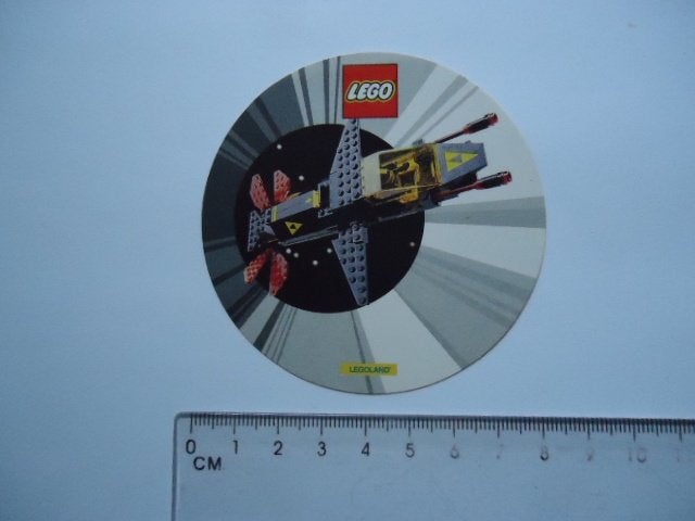 sticker oud Lego speelgoed jaren 70 ruimtevaart space land, Verzenden, Zo goed als nieuw, Bedrijf of Vereniging