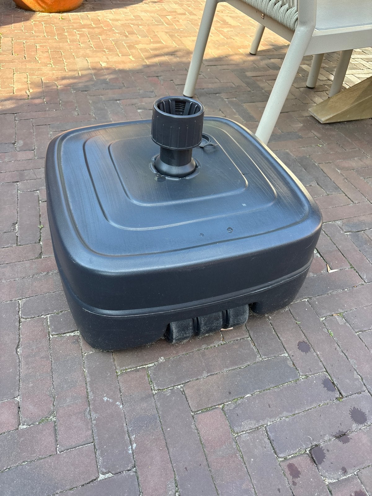 Verrijdbare parasolvoet - Zwart, Ophalen, Zo goed als nieuw, Minder dan 1 meter, Parasolvoet