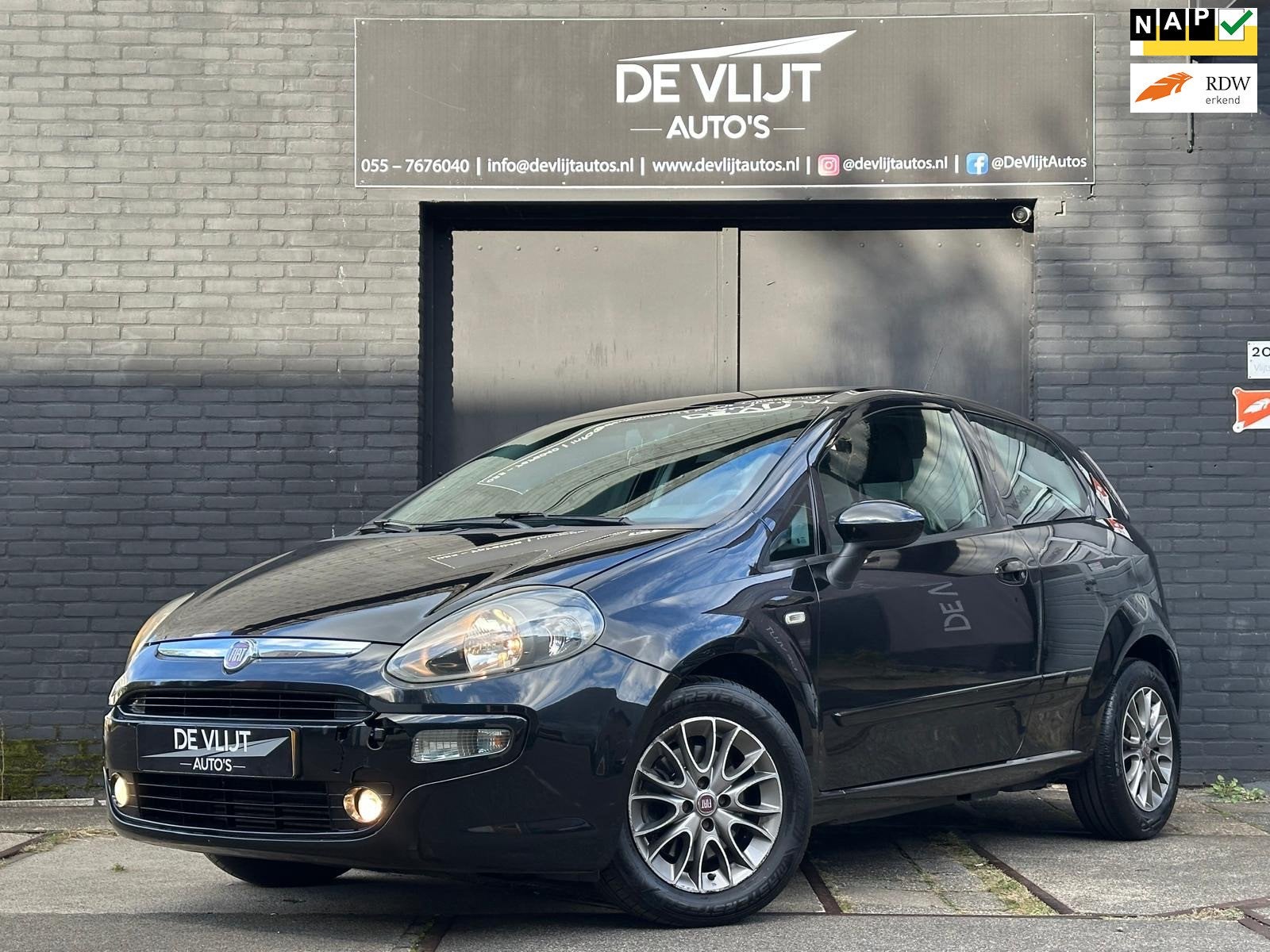Fiat Punto Evo 1.3 M-Jet Mylife | Airco | Cruise Control | E, Voorwielaandrijving, Euro 5, Stof, Zwart