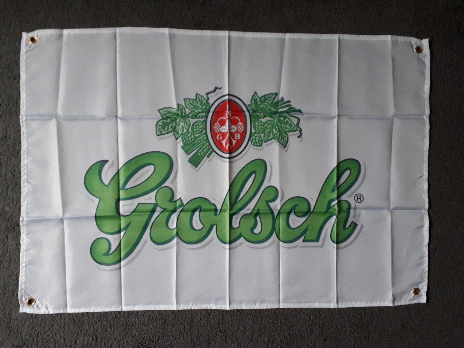 Grolsch 60x90 cm Reclame Vlag, Verzamelen, Ophalen of Verzenden, Nieuw, Reclamebord, Plaat of Schild, Grolsch
