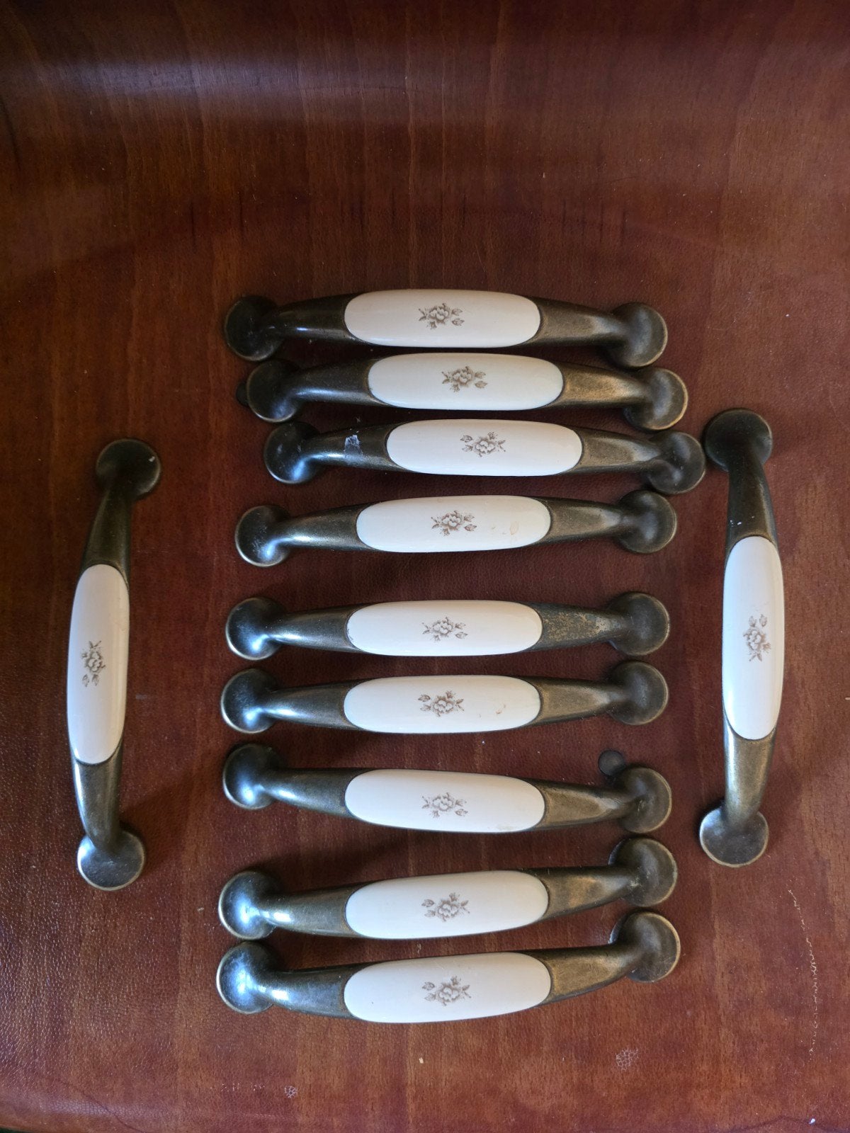 12x originele COSMA landelijke handgrepen – 128 mm – vintage, Ophalen, Gebruikt, Rvs of Chroom