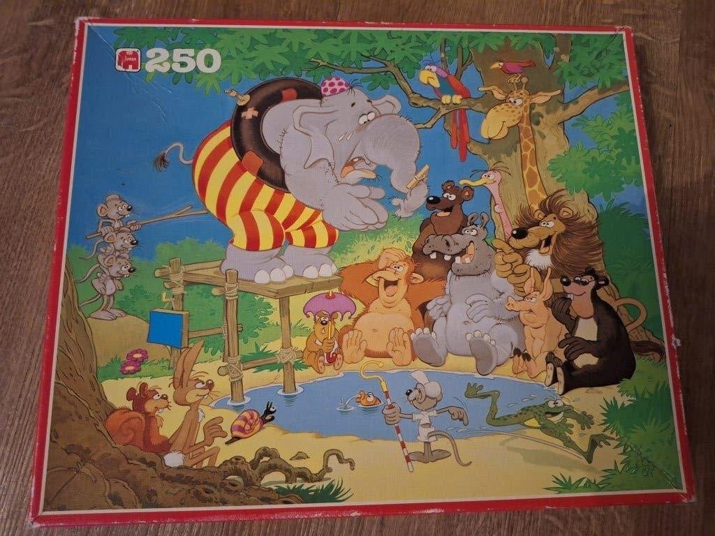 jumbo crazy jungle vintage 1354 jan van haasteren, Ophalen of Verzenden, Meer dan 50 stukjes, Gebruikt, 6 jaar of ouder