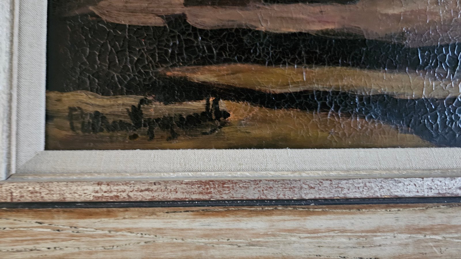 Piet van Wijngaerdt - Boereninterieur met figuren, ca. 1910, Ophalen of Verzenden