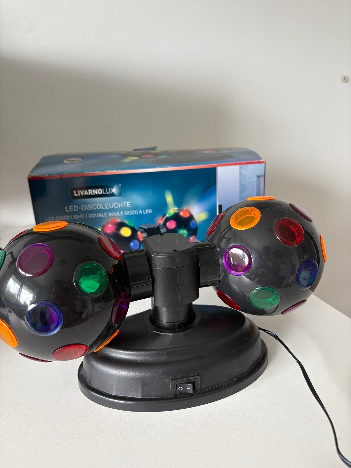 Livarnolux LED Disco Licht - Draaiende Feestverlichting, Ophalen of Verzenden, Gebruikt, Feestartikel, Overige