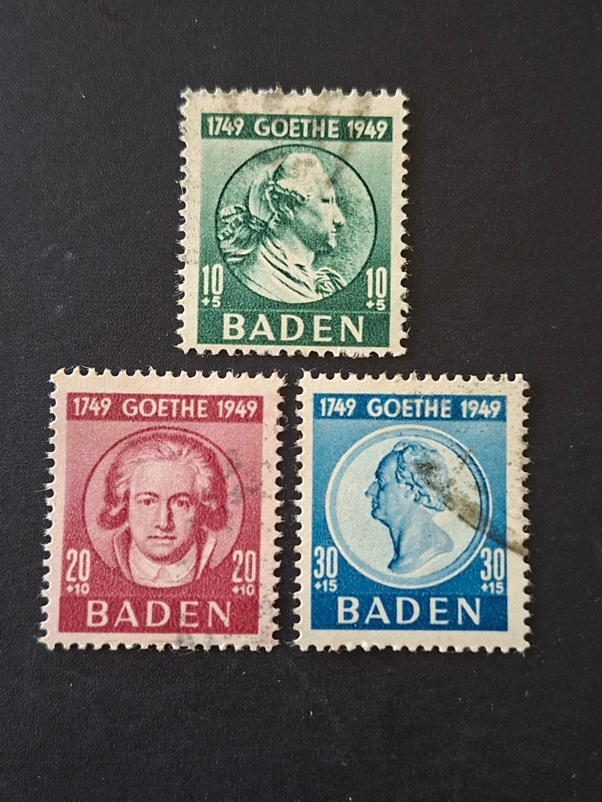 Duitsland Fr. Zone Baden Mi 47 - 49  #3, Verzenden, Overige periodes, Gestempeld