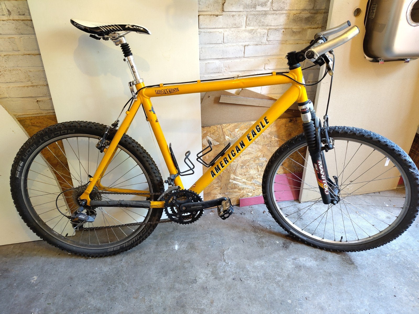 American Eagle Traverse Mountainbike - Geel, Gebruikt, Hardtail, 53 tot 57 cm, Ophalen