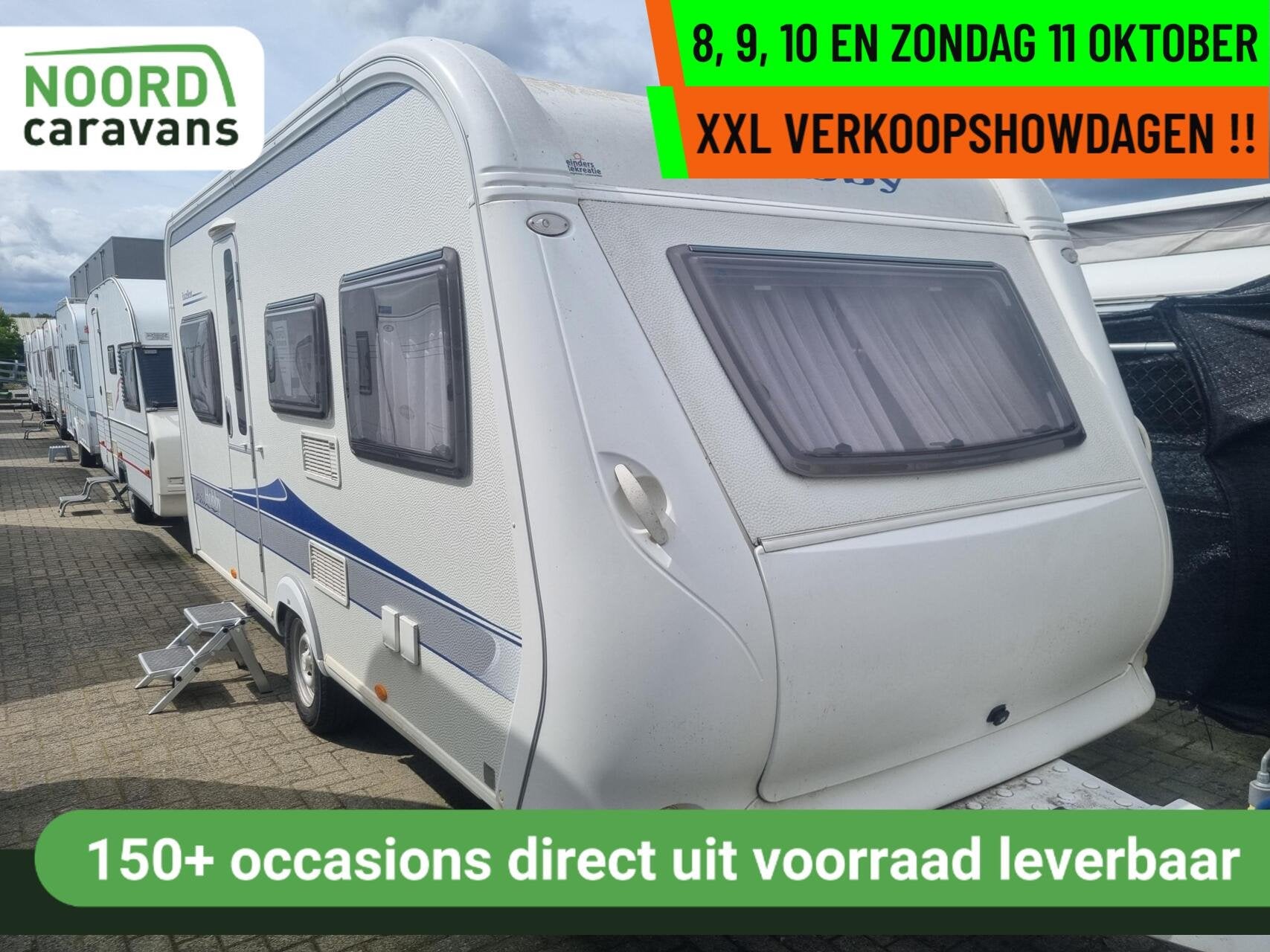 Hobby 455 UF 455 UF excellent VOORTENT + LUIFEL + DWARSBED +, Rondzit, Hobby, Bedrijf, 750 - 1000 kg