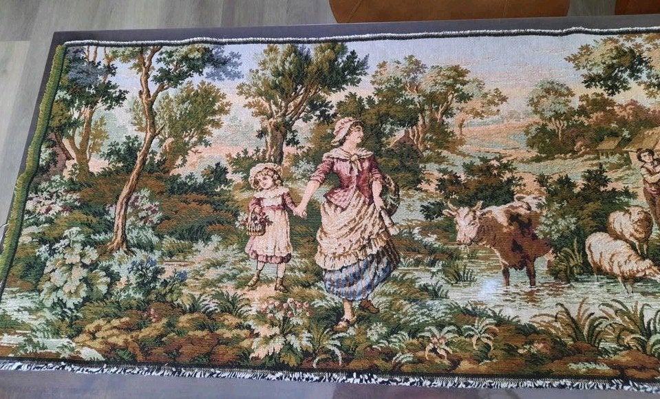 Prachtig vintage Frans gobelin wandkleed. 1.47x47 cm., Ophalen of Verzenden