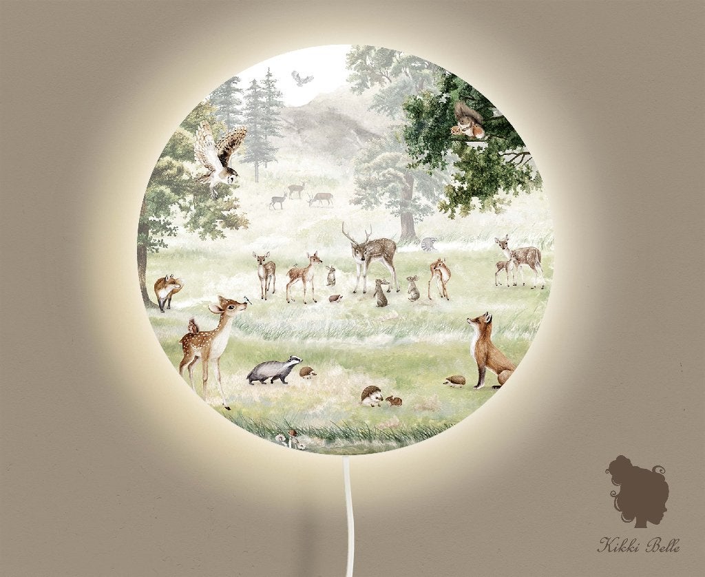 Ronde Wandlamp Forest Fun 35 cm (Ø) Kikki Belle, Bi & Li Creaties, Nieuw, Ophalen of Verzenden, Bilicreaties@gmail.com