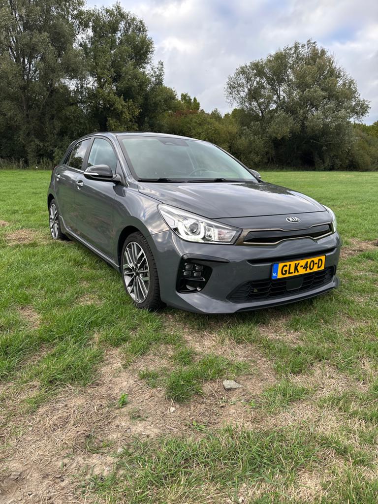 Kia Rio 1.0 T-gdi MHEV GT-Line Ecodynamics 100pk 2021, Auto's, Kia, Voorwielaandrijving, 450 kg, Zwart, Leder en Stof
