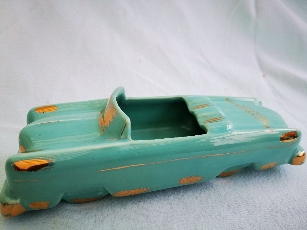 Vintage Keramiek Auto Asbak oldtimer Convertible '50 Dokkum, Ophalen of Verzenden