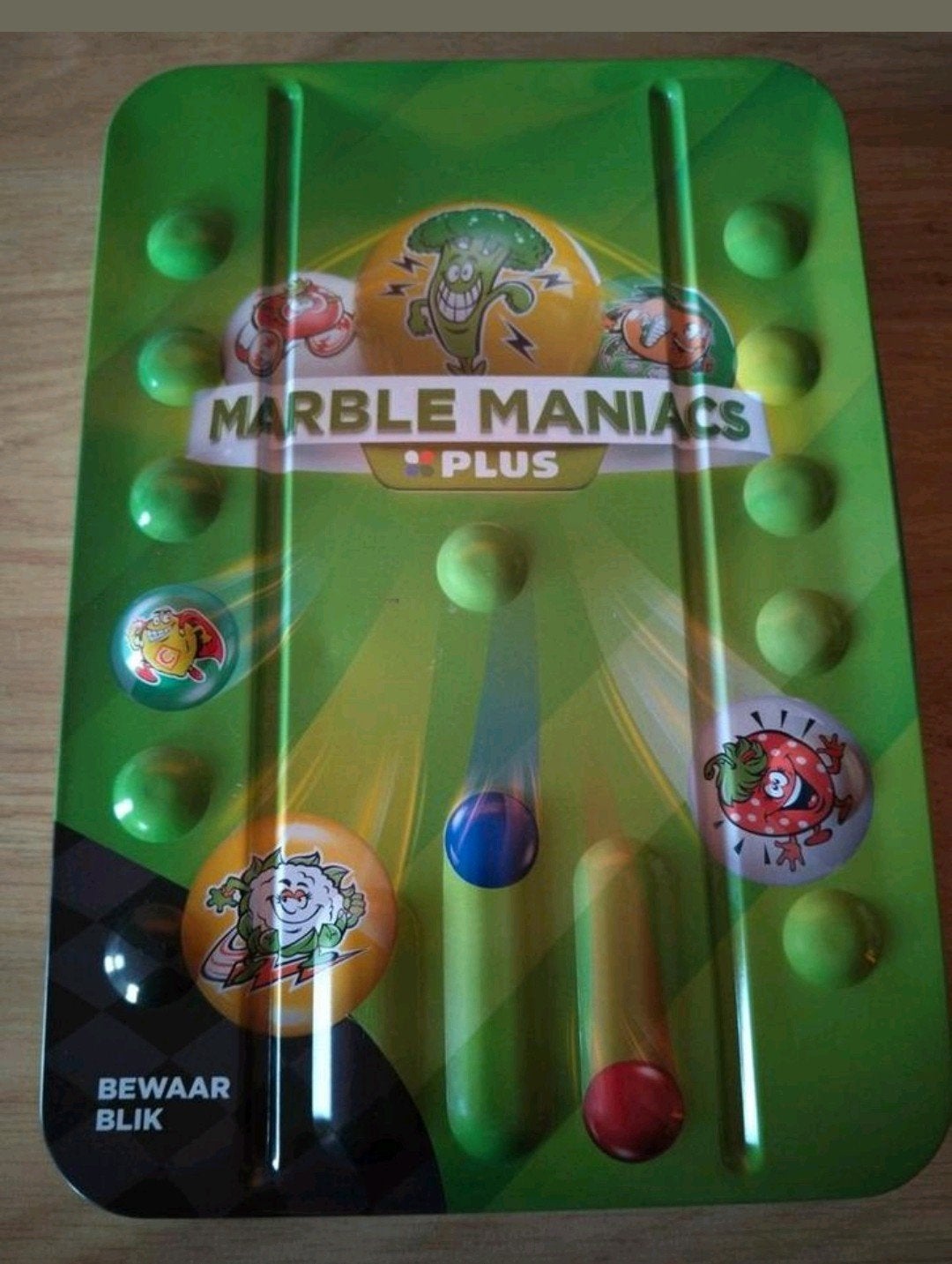 Marble Maniacs Plus knikkerbaan spel in blik, Verzamelen, Plus, Verzenden