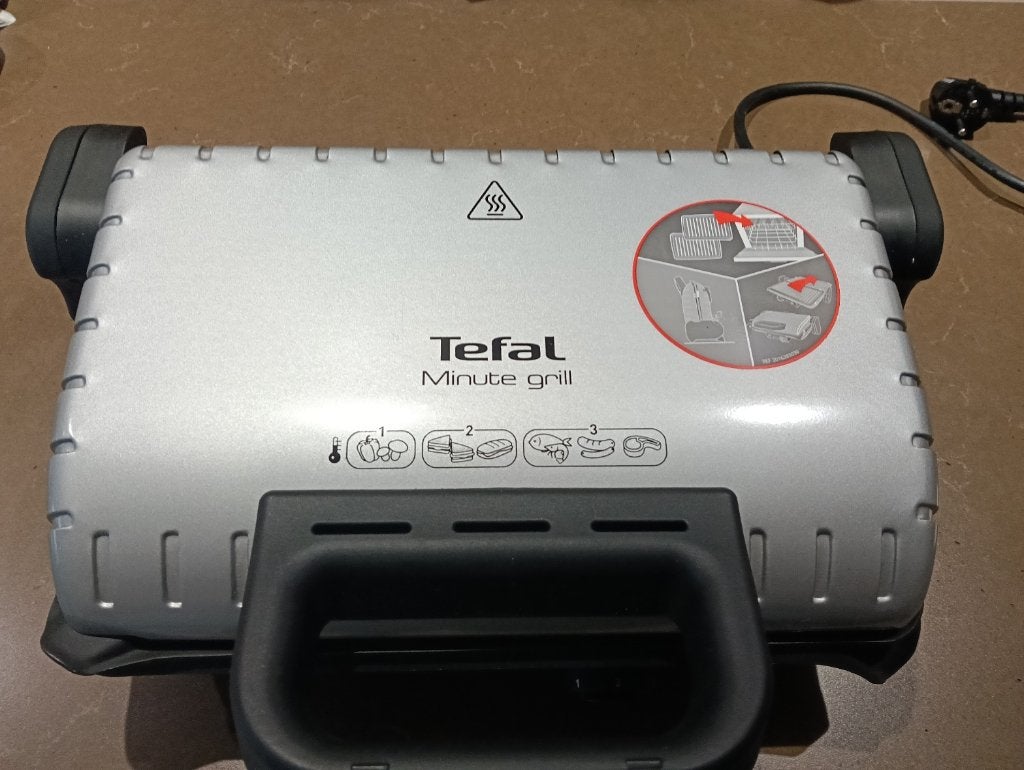 Tefal Minute Grill GC205012 Contactgrill, Witgoed en Apparatuur, Ophalen of Verzenden, Uitneembare platen