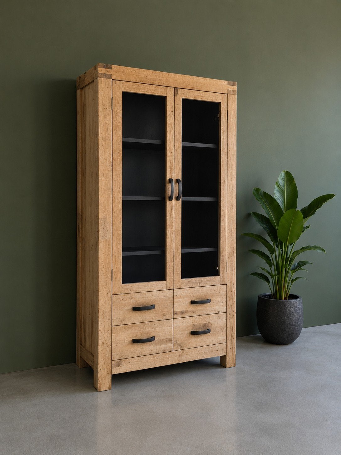 Servieskast massief eiken gezandstraald, Huis en Inrichting, Met deur(en), 100 tot 150 cm, Muppetsmeubels@gmail.com, Middenhof 41 Rilland