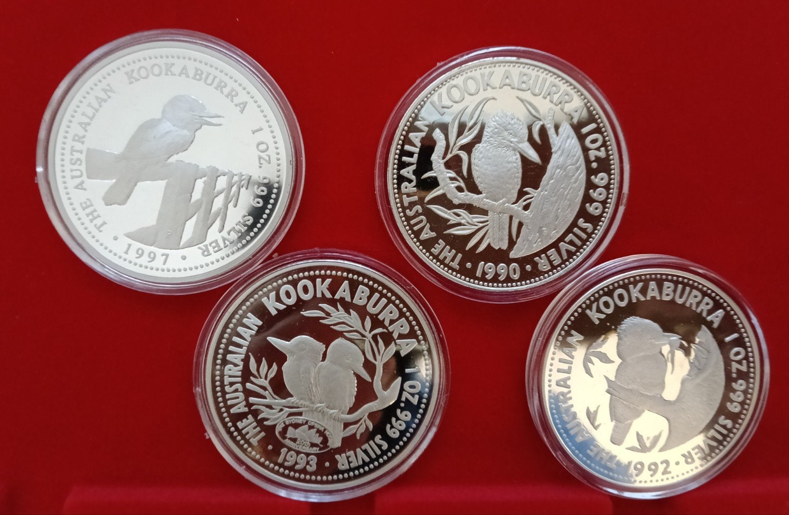 Zilveren Kookaburra PROOF munten in 1 en 2 Oz, Ophalen of Verzenden, Zilver