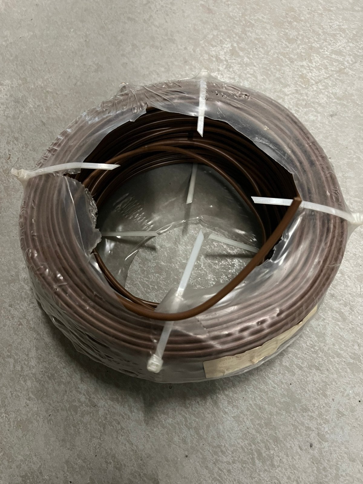90m VD-draad 6mm2 bruin, Doe-het-zelf en Verbouw, Elektra en Kabels, Ophalen of Verzenden, Nieuw, Kabel of Snoer