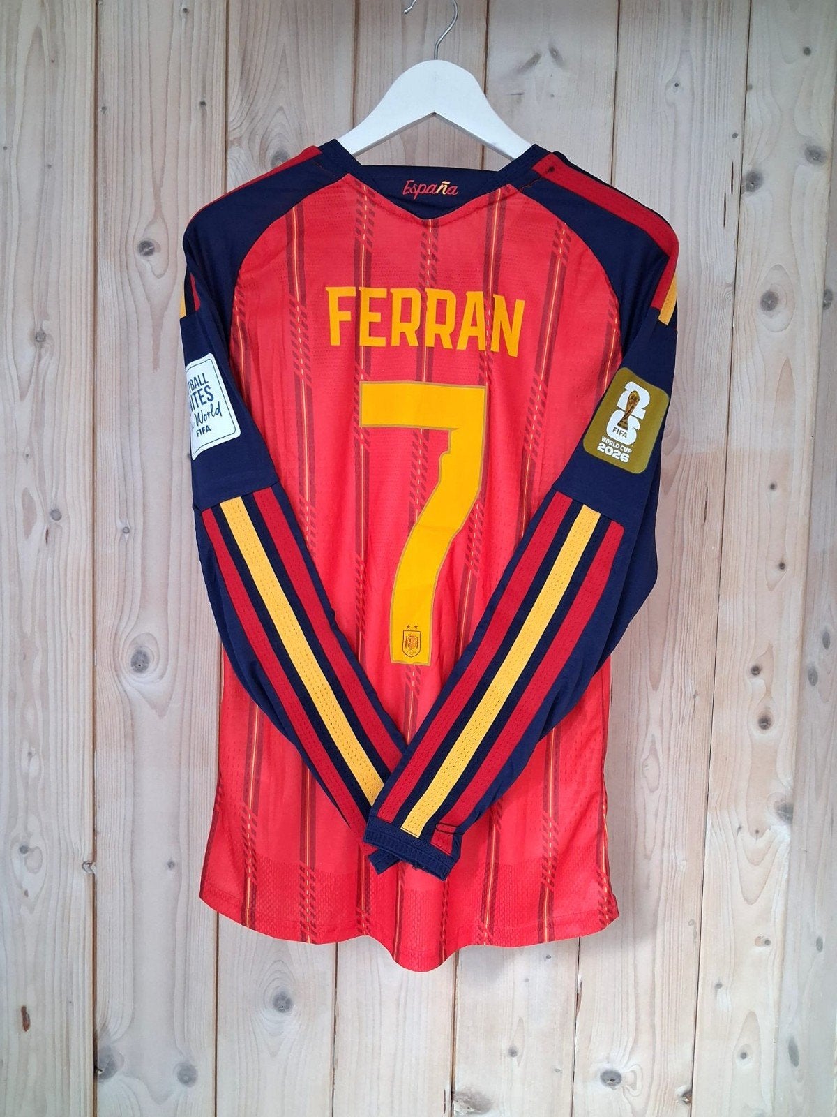Spanje Thuisshirt Long Sleeve Ferran #7 - Maat S, Maat S, Ophalen of Verzenden, Nieuw, Shirt