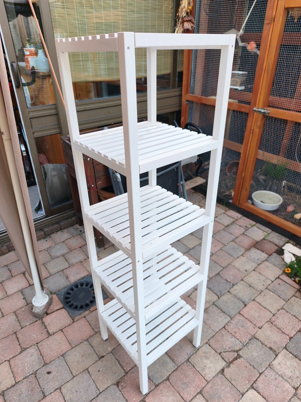 IKEA Muskan badkamerrek, wit, 140x37x37 cm, Ophalen, Gebruikt