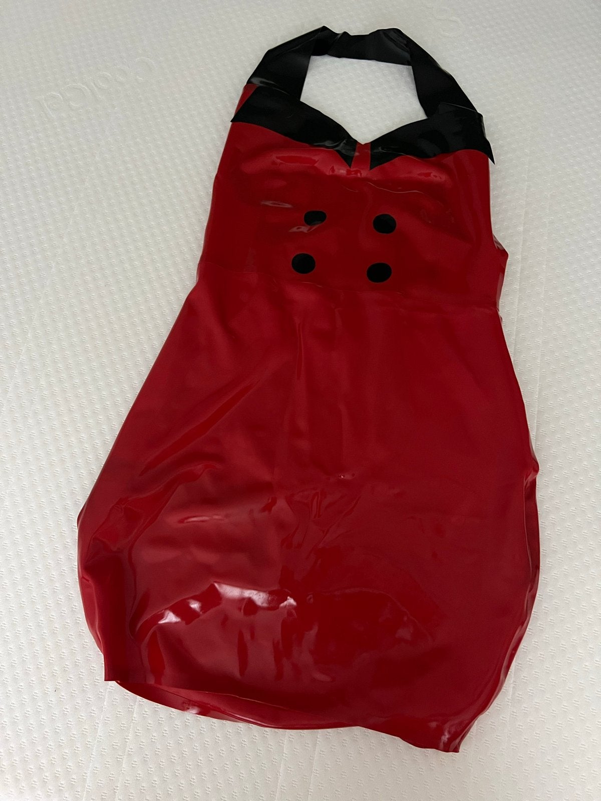 Latex Boxer (S) en Jurkje (XS) - Zwart/Rood, Kleding | Dames, Zwart, Ophalen of Verzenden, Maat 34 (XS) of kleiner, Gedragen