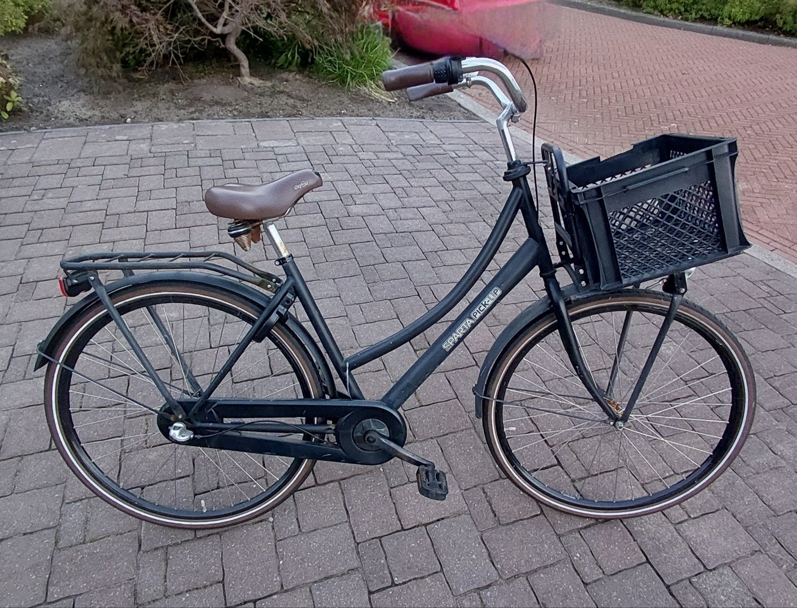 Sparta Pick-Up Damesfiets met Mand - Gebruikt, Fietsen en Brommers, Ophalen, Terugtraprem, Sparta, 53 tot 56 cm