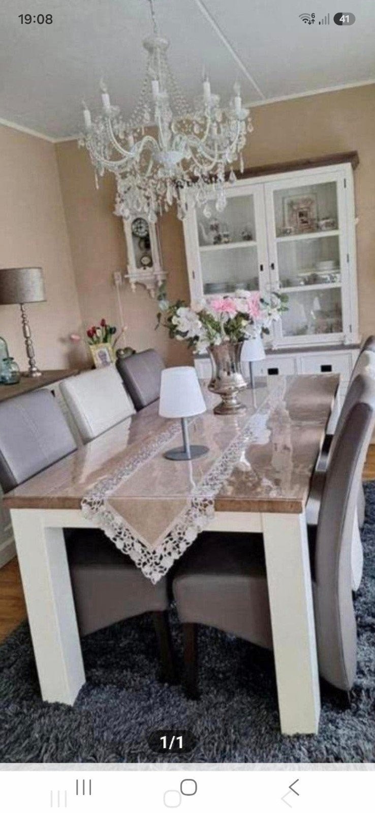 Stijlvolle rechthoekige eettafel voor 4-6 personen, Ophalen of Verzenden