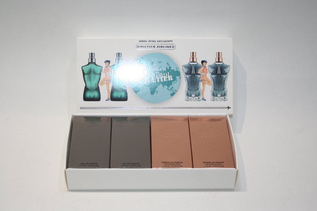 Gaultier Airlines geschenkset Heren / Man 4 x 7 ml OVP Nieuw, Verzamelen, Verzenden, Nieuw, Miniatuur, Gevuld