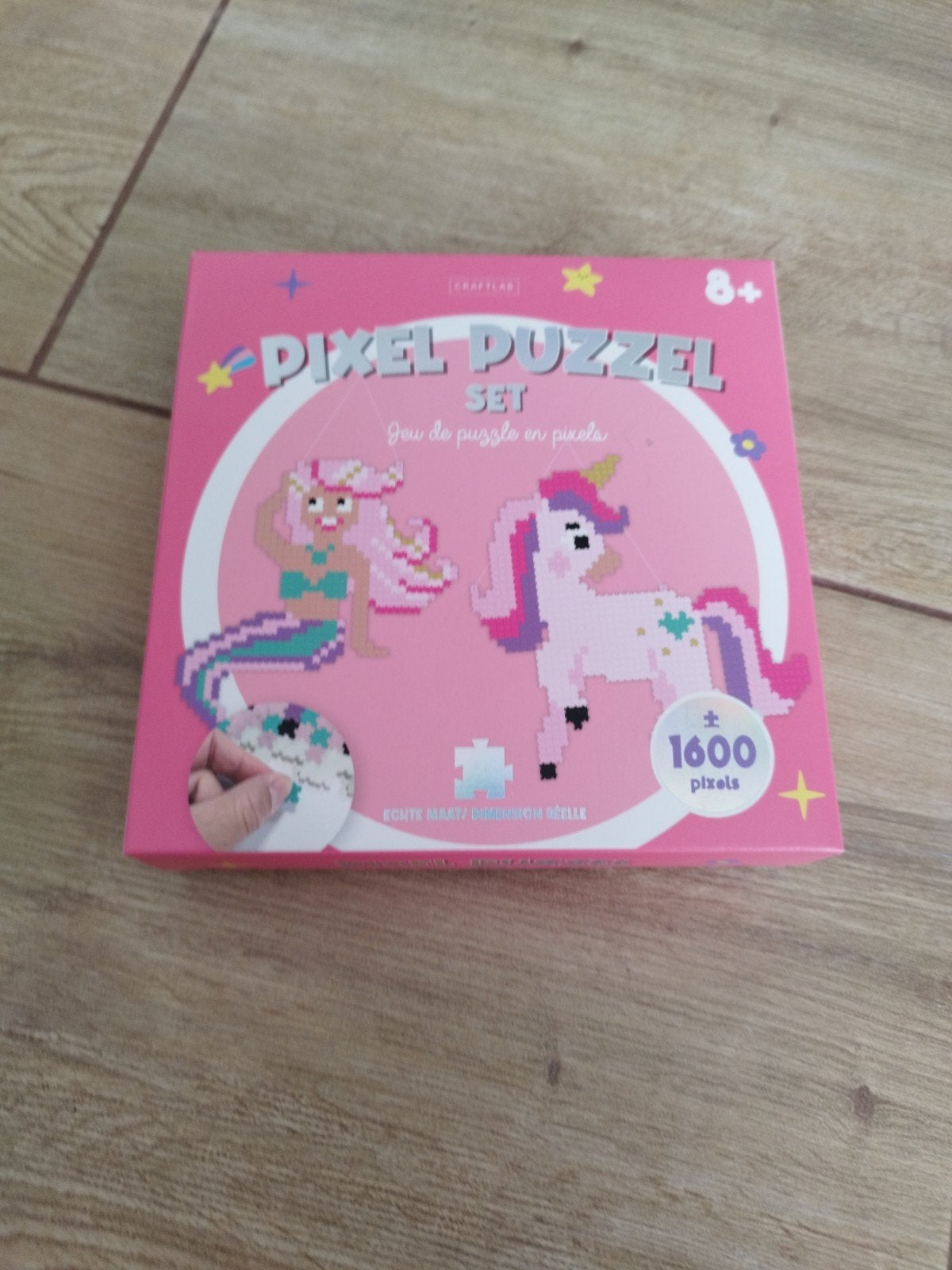 Pixel Puzzel Set - Zeemeermin & Eenhoorn (1600 pixels), Ophalen of Verzenden, Nieuw, Puzzelen