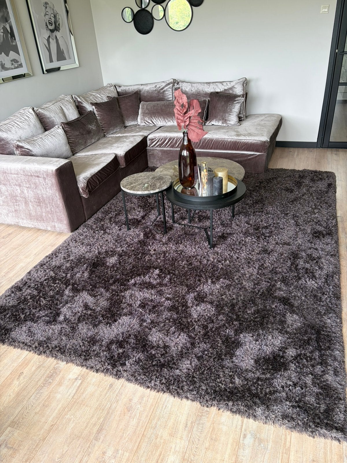 Vloerkleed Laguno 290x200 antraciet, Huis en Inrichting, Stoffering | Tapijten en Kleden, Ophalen, Gebruikt, Zwart, 150 tot 200 cm