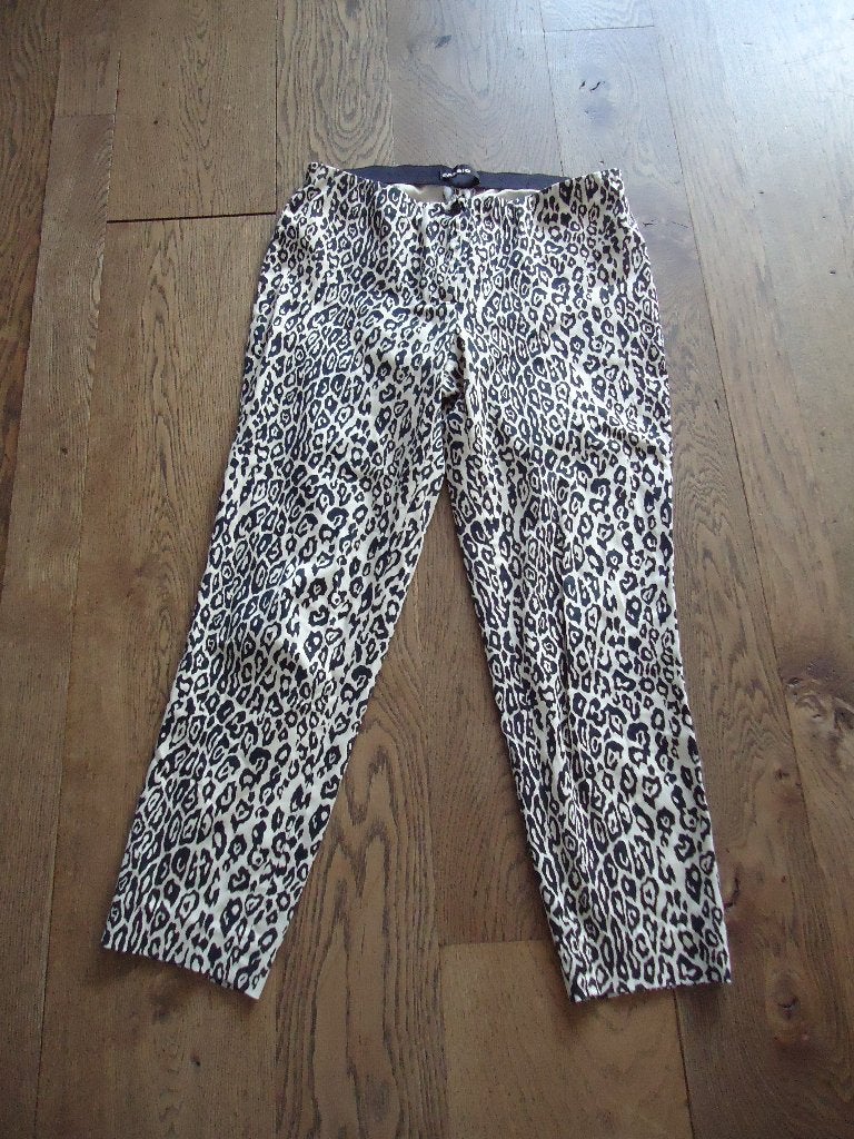 Beige/zwarte Cambio broek maat 40, panterprint, Maat 38/40 (M), Cambio, Beige, Ophalen of Verzenden