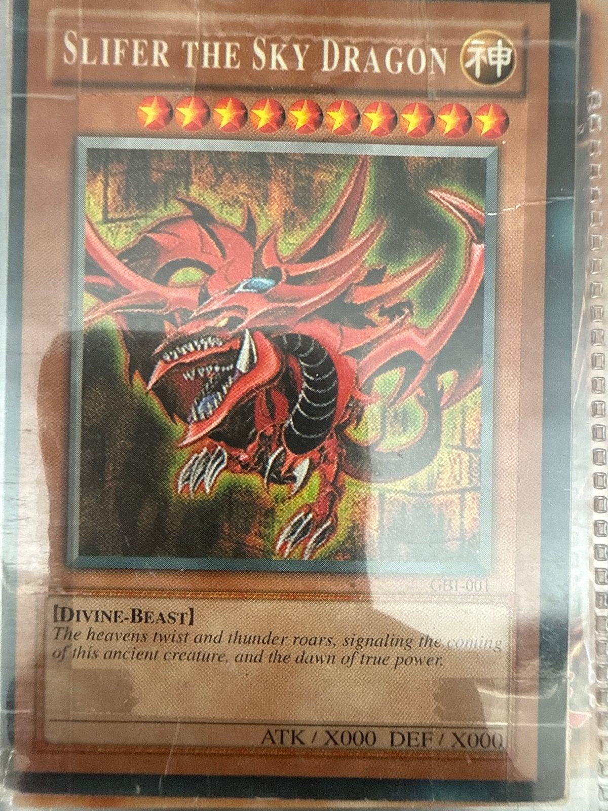 Yu-Gi-Oh! Slifer the Sky Dragon GB1-001, Ophalen of Verzenden, Zo goed als nieuw