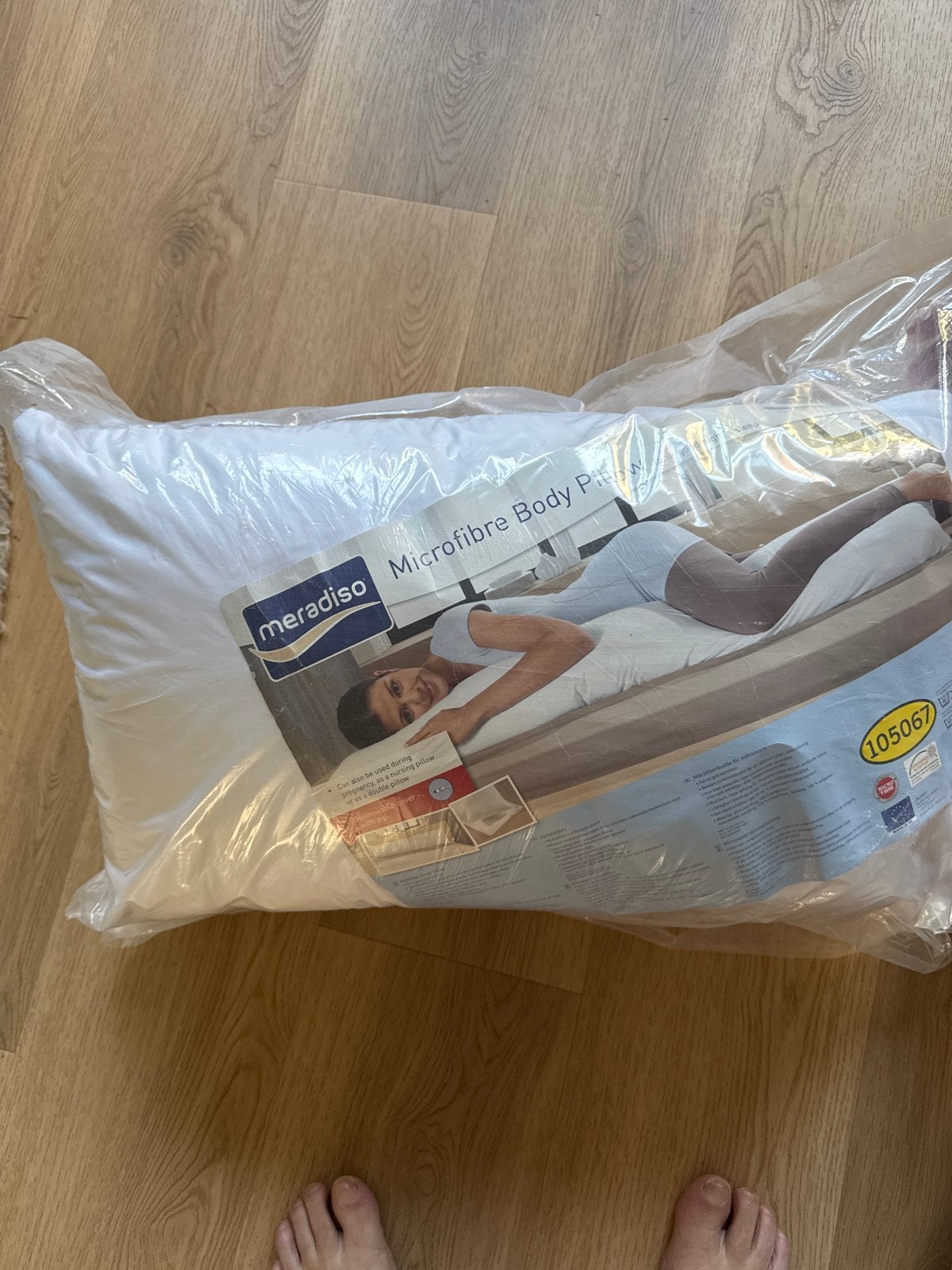 Meradiso Microfiber Body Pillow - Nieuw, Ophalen, Eenpersoons, Wit, Nieuw