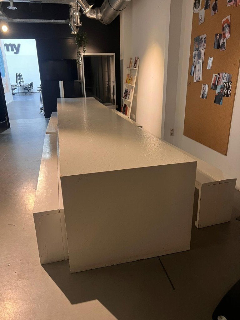 tafel, Huis en Inrichting, Tafels | Eettafels, Ophalen, Gebruikt, 200 cm of meer, 50 tot 100 cm