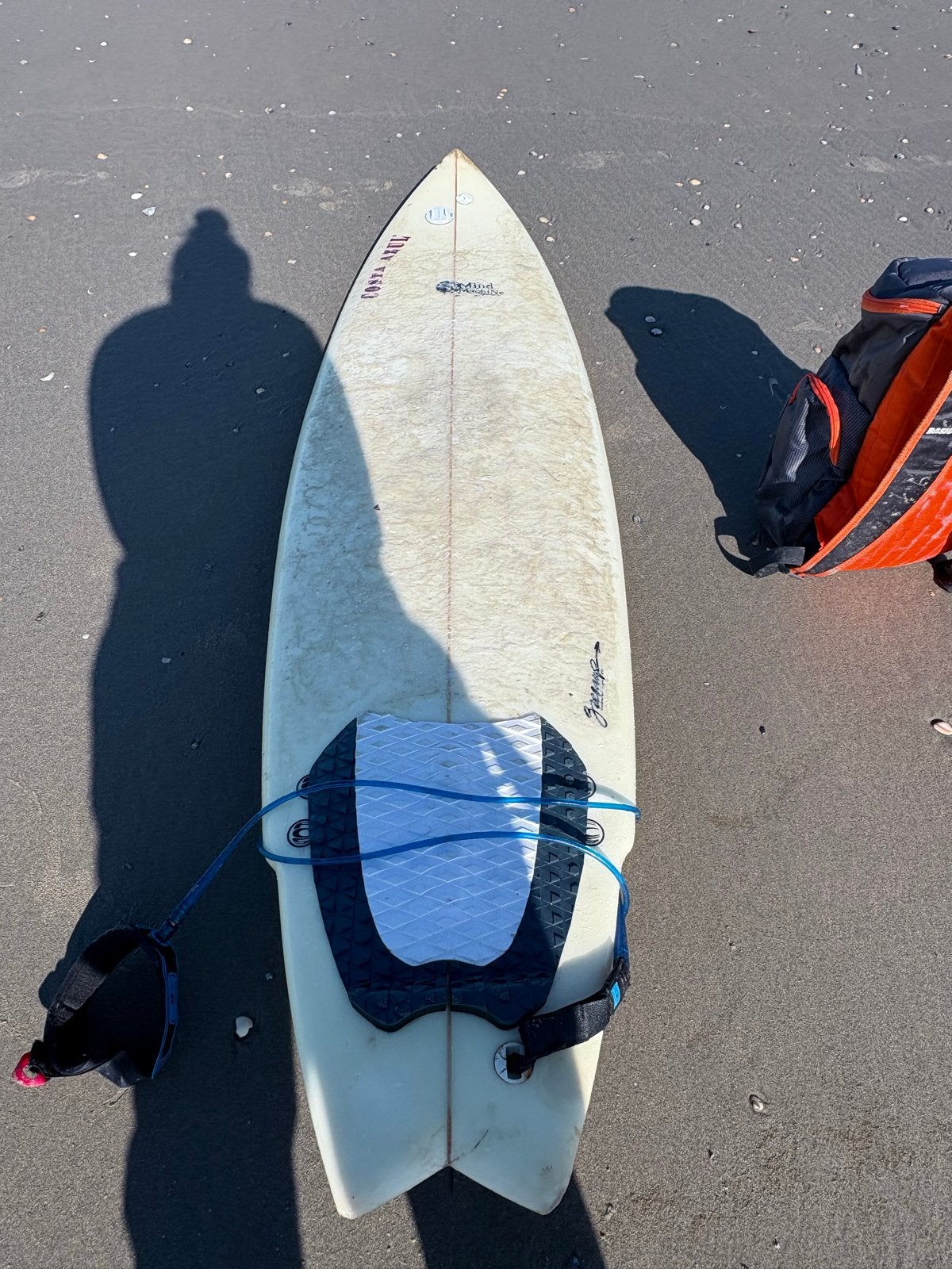 (Shortboard 203 cm )Surfplank met Vinnen, Hoes en Koord, Ophalen of Verzenden, Gebruikt, Shortboard, Met vinnen