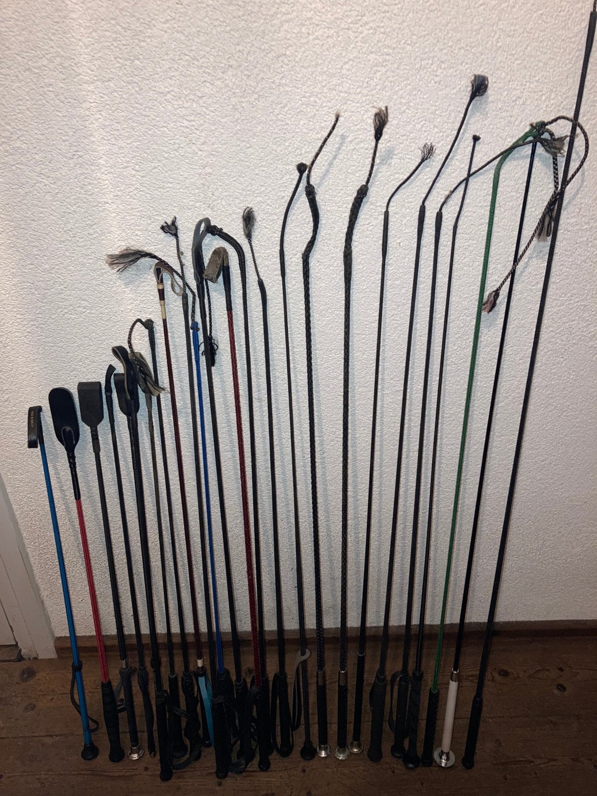 Diversen zwepen / zweepjes, Dieren en Toebehoren, Ophalen, Gebruikt, Overige disciplines