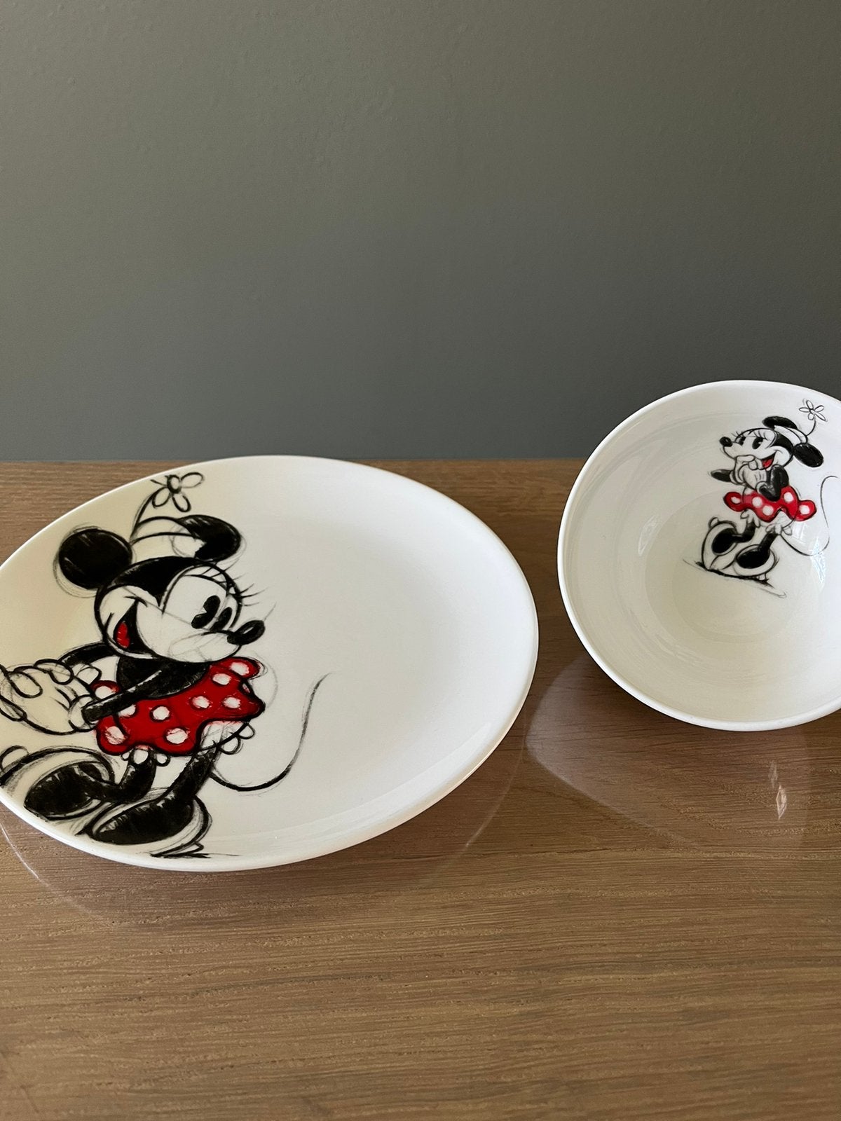 Leuke set Minnie Mouse bord en schaaltje Disney, Ophalen of Verzenden, Mickey Mouse, Servies