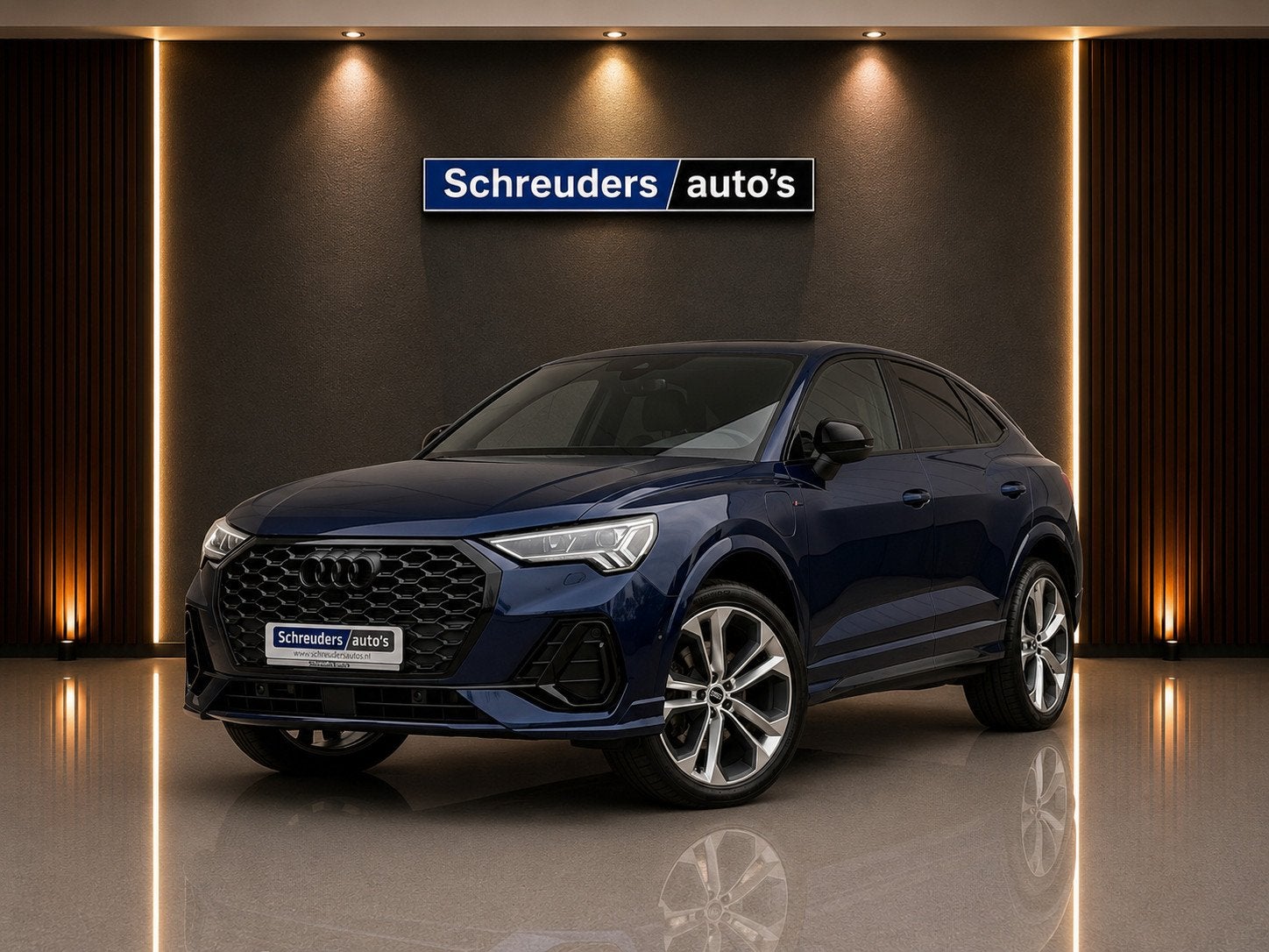 Audi Q3 Sportback 45 TFSI e Hybrid 3x S-Line Black Edition, Auto's, Audi, Automatische klimaatregeling, Gebruikt, Zwart, Blauw