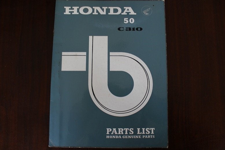 Honda C310 1967 moped parts list bromfiets onderdelenboek, Ophalen of Verzenden, Gebruikt