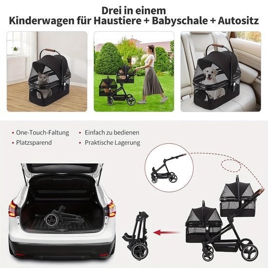 Hondenbuggy – Huisdierruimtewagen – Dierenwagen, Corvance B.V., Verzenden, Nieuw, Corvancebol@gmail.com