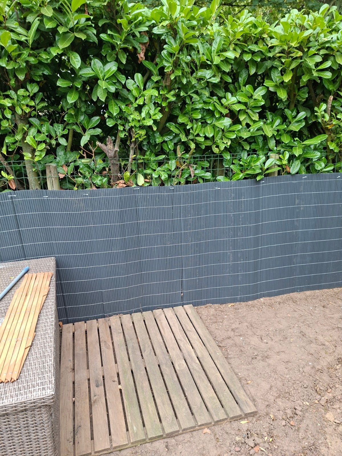 Antraciet tuin/balkonscherm, Ophalen, Nieuw, Kunststof, 200 cm of meer