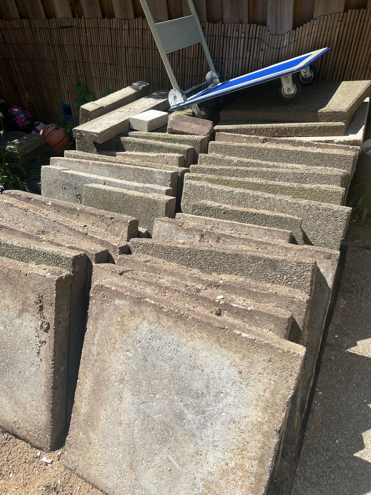 Gratis 60x60x7cm betontegels, Tuin en Terras, Ophalen, Gebruikt, 10 m² of meer, Beton